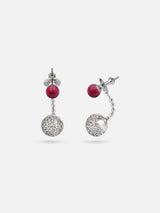 Karine Ohrringe - Murano Rot