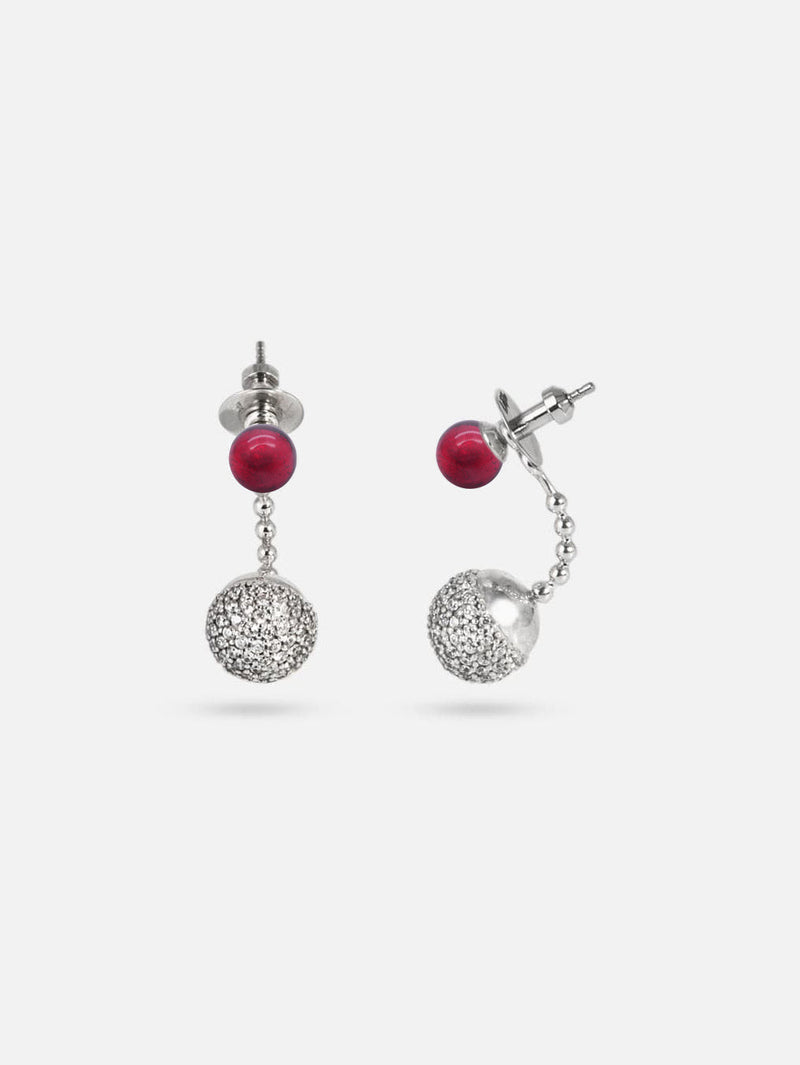 Karine Ohrringe - Murano Rot