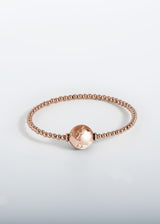 Liliflo_Austauschbarer Schmuck Swiss made - Armband Farbe Roséfarbener Edelstahl mit Zierverschluss austauschbar Globus