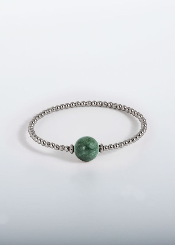 Liliflo_bracelet de couleur naturel interchageable femme avec une pierre aventurine.