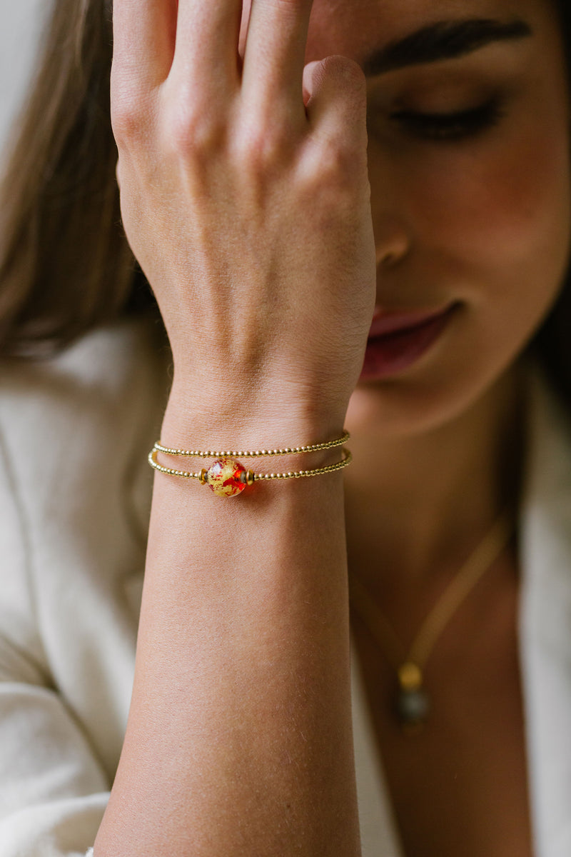 Armband Milonga  - Murano Crépuscule<br>