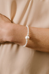 Liliflo - Modularer Schmuck Swiss made - Zuchtperlenarmband recyceltes Gelbgold 18 Karat - Zierverschluss Zuchtperle Cumingii