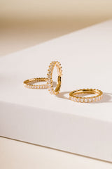 Liliflo - Swiss made Schmuck - Ehering frauen 18 Karat Gelbgold Diamantring Santorin 