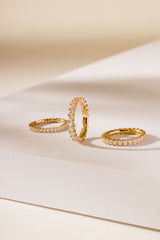 Liliflo - Swiss made Schmuck - Ehering frauen 18 Karat Gelbgold Diamantring Santorin 