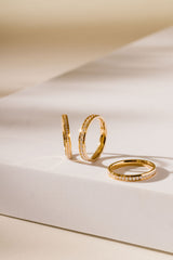 Liliflo - Swiss made Schmuck - Ehering de HOCHZEIT Venise  recyceltes Gelbgold 18 ct mit Diamanten
