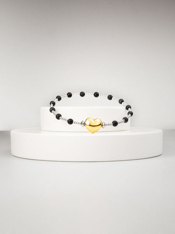 Bracelet Traviata Onyx - Lien Coeur