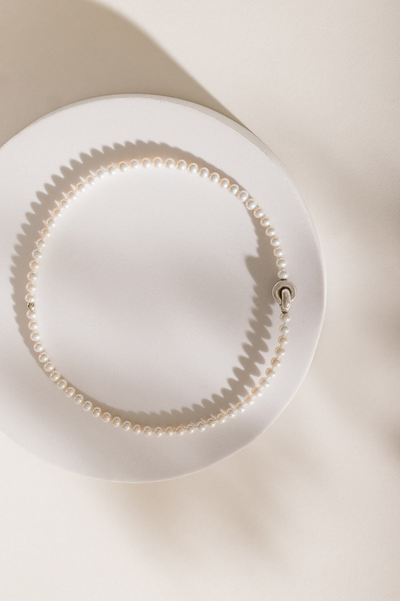 Collier Boléro Perles - Éternité Acier
