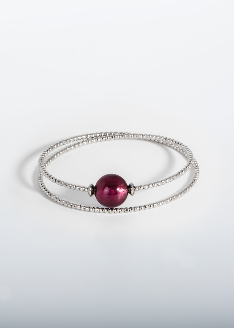 Bracelet Milonga - Murano Pourpre