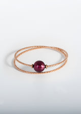 Bracelet Milonga - Murano Pourpre