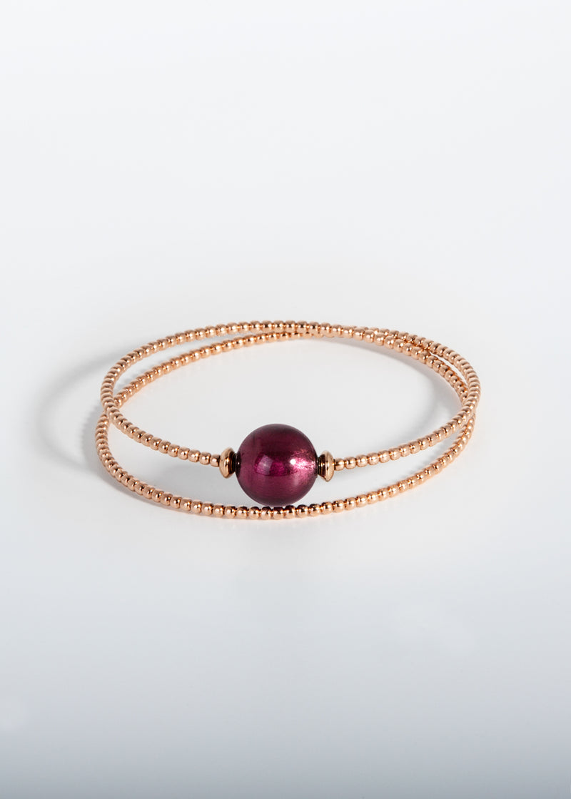 Bracelet Milonga - Murano Pourpre