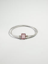Armband Twist - Murano Cube Purple Light