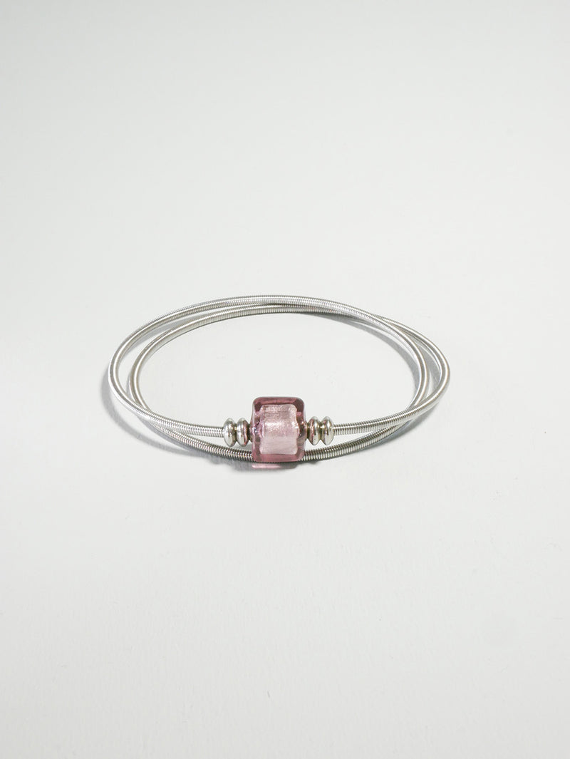 Armband Twist - Murano Cube Purple Light