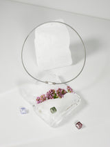 Armband Twist - Murano Cube Purple Light