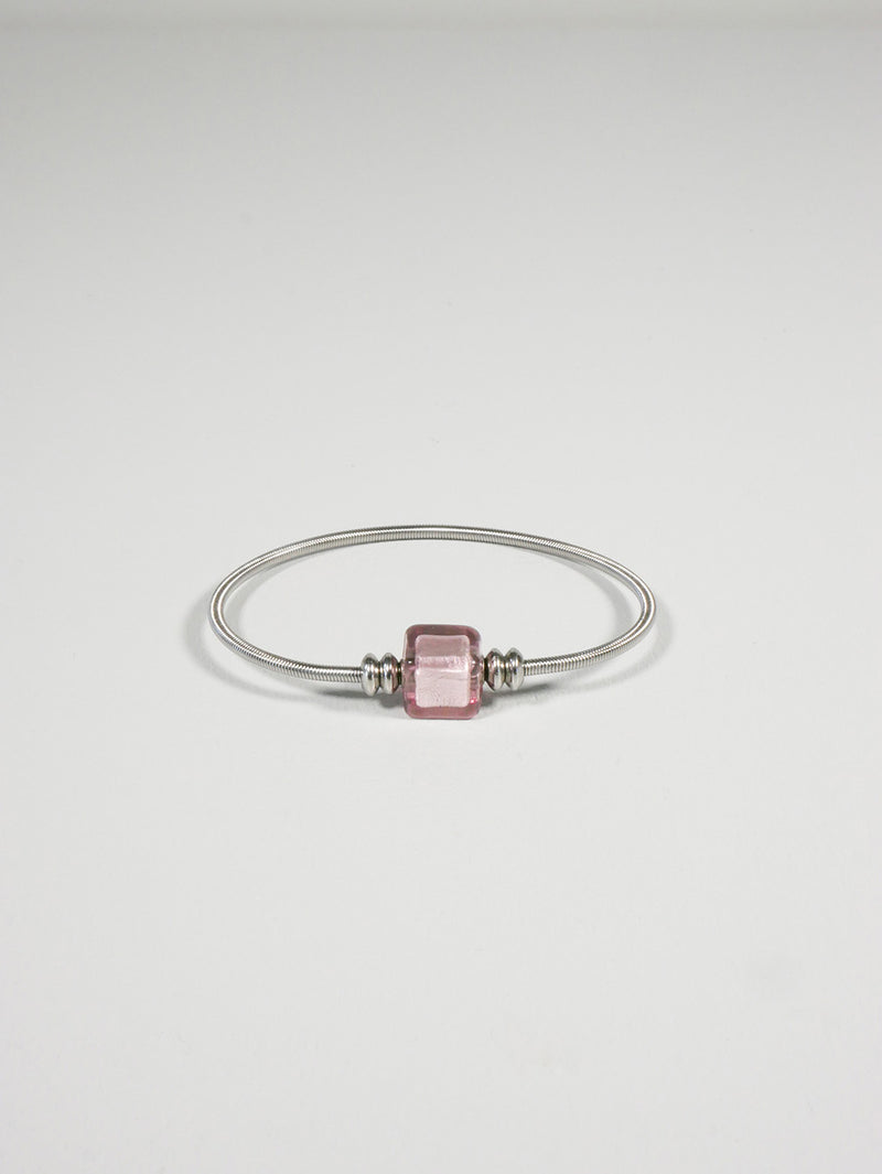 Armband Twist - Murano Cube Purple Light