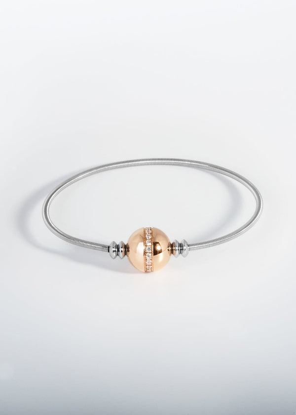 Liliflo - Bracelet Twist Eclat - Sphère de zircons rose