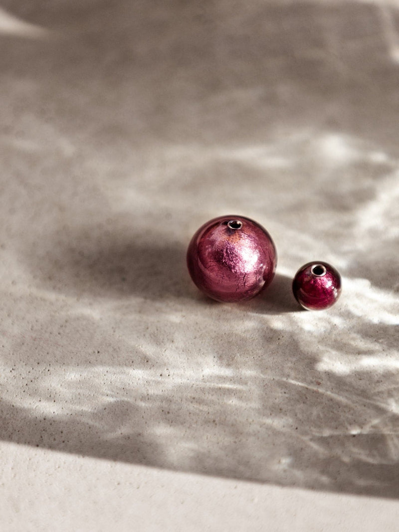 Liliflo - Swiss made austauschbare Schmuckmarke - Muranoglas Purpur