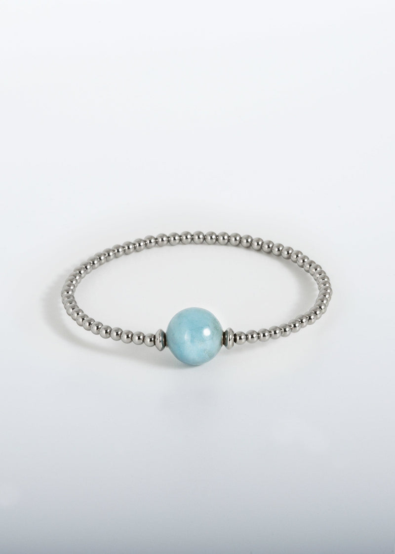 Liliflo, schweizerische austauschbare Schmuckmarke : Tango Armband in natürlicher Farbe - Schmuckstein Aquamarin