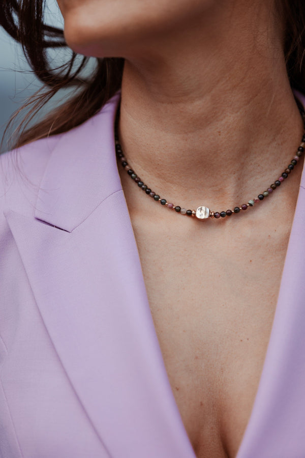 Collier Limbo Tourmaline arc-en-ciel - Illusion