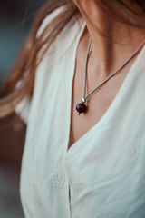 Collier Milonga - Murano Pourpre