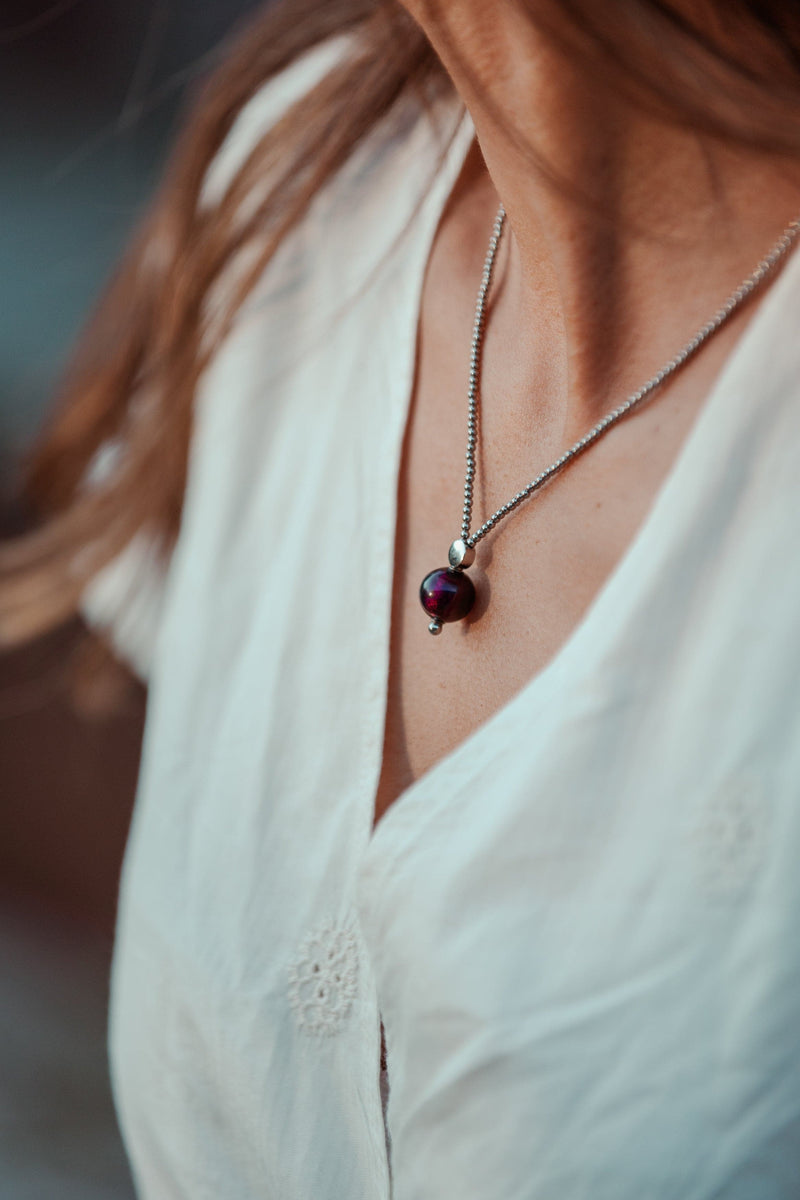 Collier Milonga - Murano Pourpre