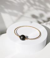 Liliflo_Swiss made Interchangeable Jewellery_Milonga Armband in Gelbgoldfarbe_Schmuckstein_Lava