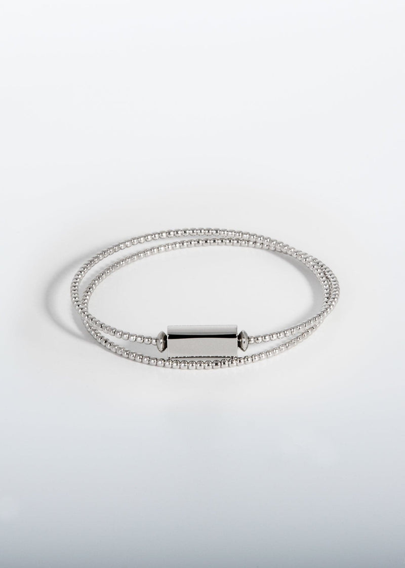 Liliflo, die Schweizer Schmuckmarke : Armband Milonga Double - silberfarben - Element Inspiration gravierbar