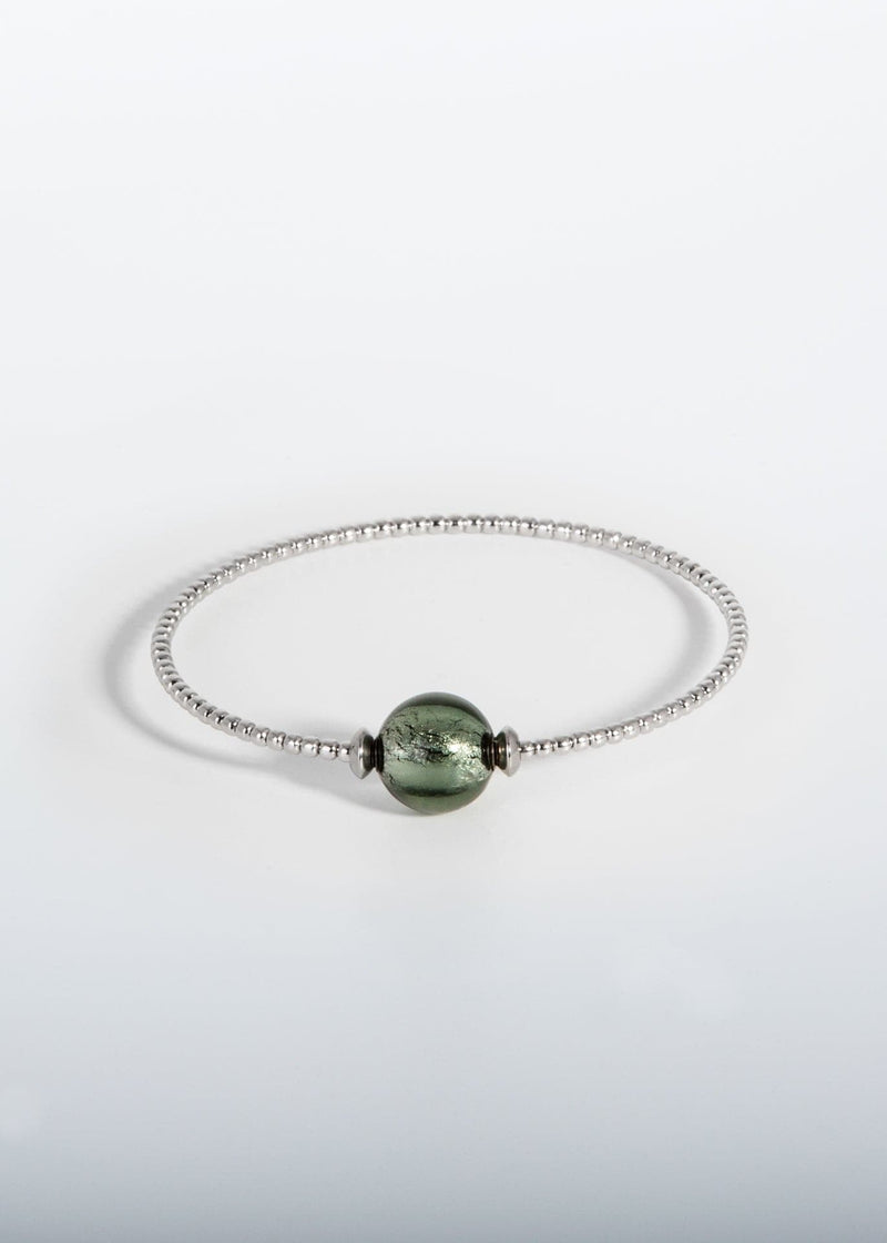 Liliflo, Schweizer Schmuckmarke : Armband Milonga  - silberfarben - Murano Tahiti            