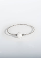 Liliflo, Schweizer Schmuckmarke : Milonga Armband - silberfarben - Schmuckstein - Howlith            