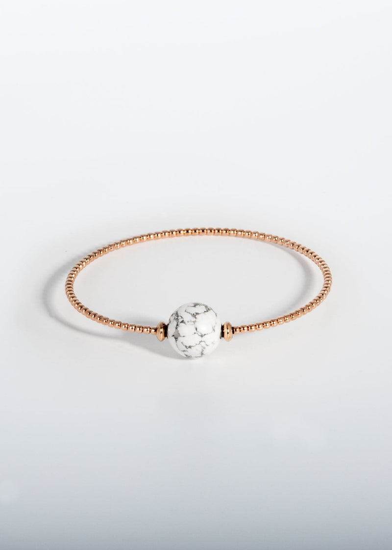 Liliflo, die Schweizer Schmuckmarke : Armband Milonga - Roségold - Schmuckstein - Howlith