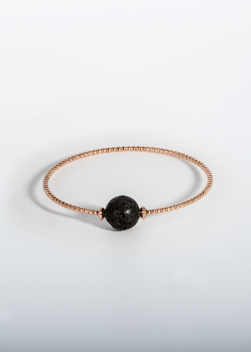 Liliflo, die Schweizer Schmuckmarke : Armband Milonga - Roségold - Schmuckstein - Lava