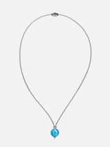 Liliflo_Austauschbare Schmuckstücke Swiss made_Halskette Milonga in Naturfarbe_Murano Glas_Aqua
