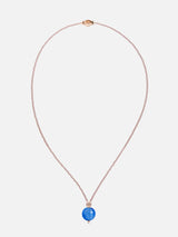 Liliflo_Austauschbarer Schmuck Swiss made_Halskette Milonga in Farbe Roségold_Muranoglas_Neptun