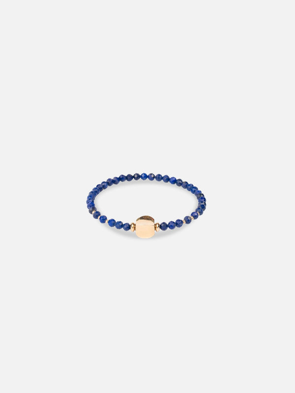 Liliflo_Bracelet or rose interchangeable_Limbo_Pierre semi-précieuse Lapiz avec lien illusion