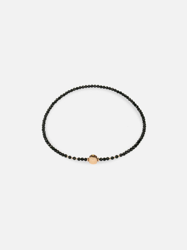 Liliflo_Collier or rose interchangeable_Limbo_Pierre semi-précieuse Onyx avec lien illusion