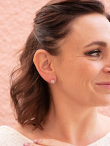 Liliflo, Schweizer Schmuckmarke: Ohrstecker Karine - Schmuckstein Rosenquarz