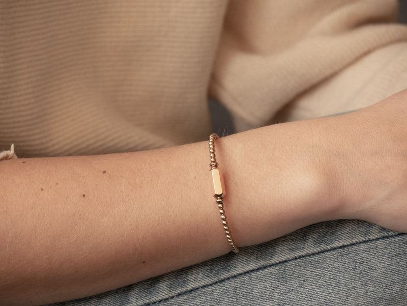 Liliflo - Swiss made Interchangeable Jewellery - Schmuck zum Selbstgestalten und Armband in Farbe Roségold zum Gravieren