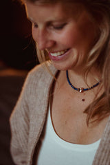 Liliflo_Collier en pierre semi-précieuse Lapiz lazuli interchangeable_Collection Limbo