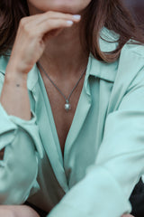 Liliflo, Schweizer Schmuckmarke: Collier Milonga - Natural - Murano Glas Kristall