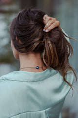 Liliflo, schweizer Schmuckmarke: Collier austauschbar Milonga - Natur - Muranoglas Neptun