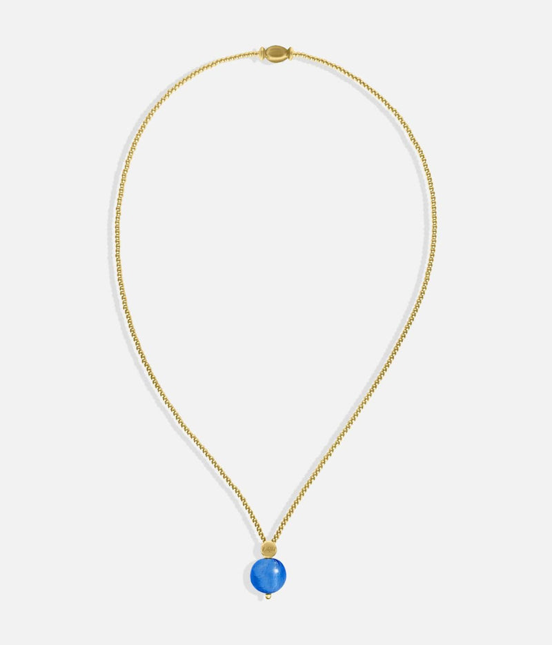 Liliflo_Austauschbare Schmuckstücke Swiss made_Halskette Milonga in Farbe Gelbgold_Murano Glas_Neptun
