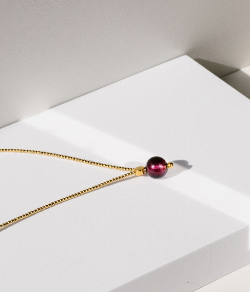 Collier Milonga - Murano Pourpre