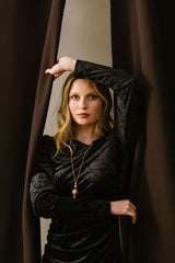 Liliflo_Bijoux modulables Swiss made_Sautoir doré pour femme avec murano confetti