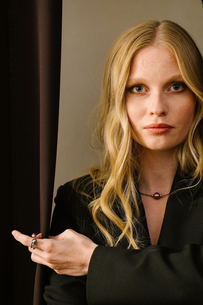 Collier Twist - Murano Pourpre light