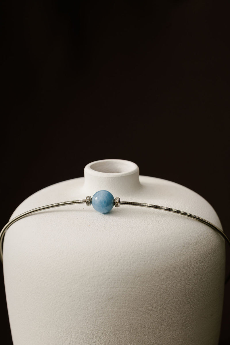 Collier Twist - Aigue-marine