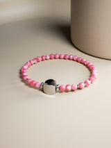 Liliflo - Bijoux Modulables Swiss made - Bracelet en pierres semi-précieuses Rosalite et finition couleur naturel