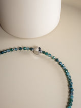 Liliflo - Bijoux Modulables Swiss made - Collier Limbo un tour en pierres semi-précieuses Agathe mousse et finition couleur naturel