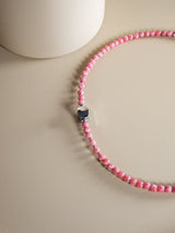 Liliflo - Bijoux Modulables Swiss made - Collier rond Limbo en pierres semi-précieuses rosalite et finition couleur naturel