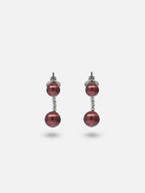 Liliflo_Bijoux modulables Swiss made - Boucles d'oreilles interchangeable murano Poupre - Clous et pendants