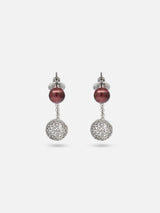 Liliflo_Bijoux modulables Swiss made - Boucles d'oreilles interchangeable murano Poupre - Clous et pendants zircons