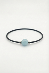 Armband Noir Absolu - Klassisch -  Zierverschluss Aquamarin